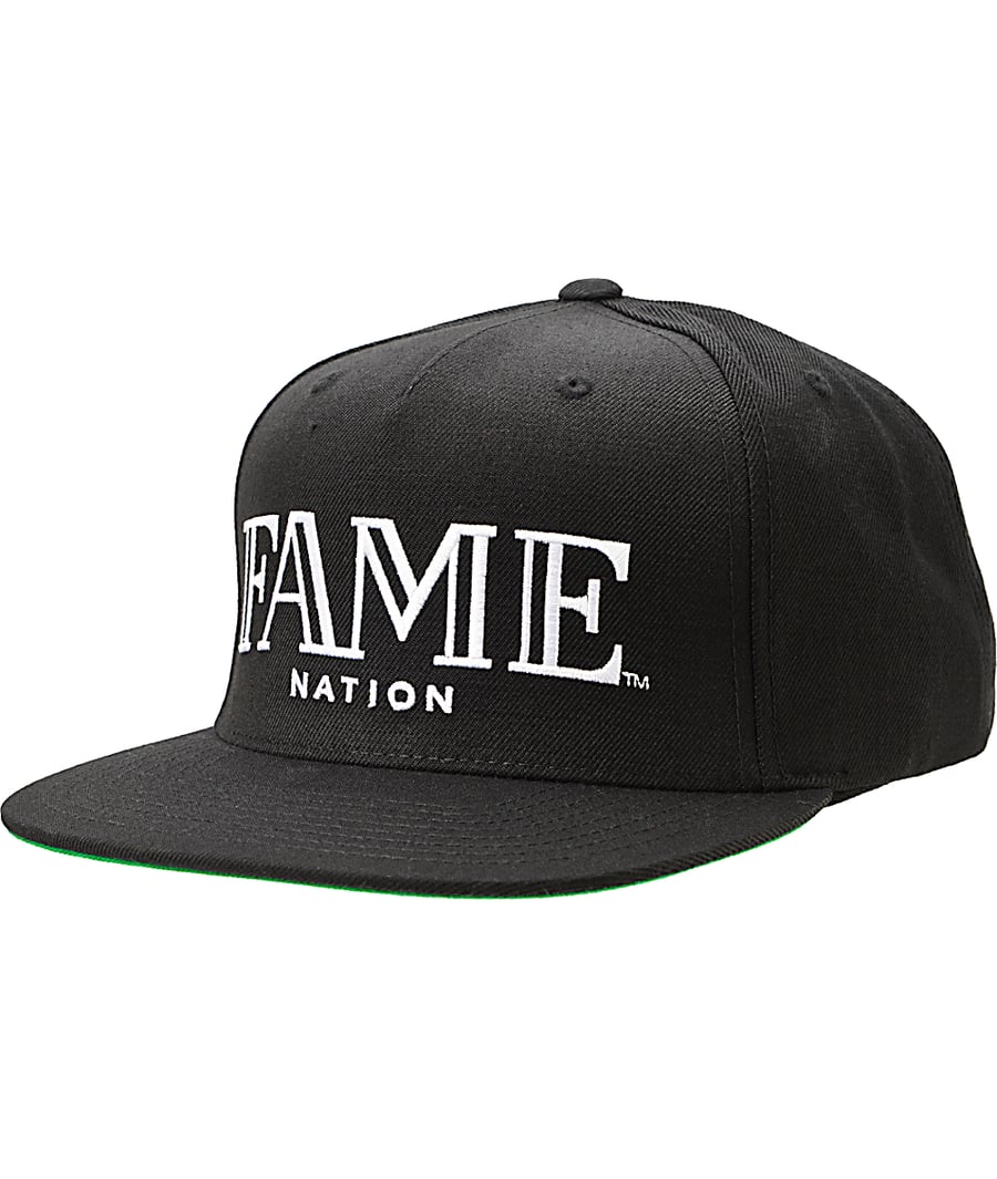 Image of Hall Of Fame Fame Nation Black Snapback