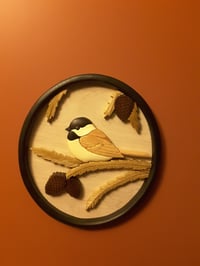 Chickadee In Pine Oval