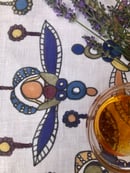 Image 2 of HONEYBEES CHROMA (Crete) LINEN TEA TOWEL / WALL ART PRINT 