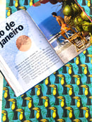 Image 1 of TUCANO TURQUESA (Brazil) LINEN TEA TOWEL / LINEN WALL ART PRINT