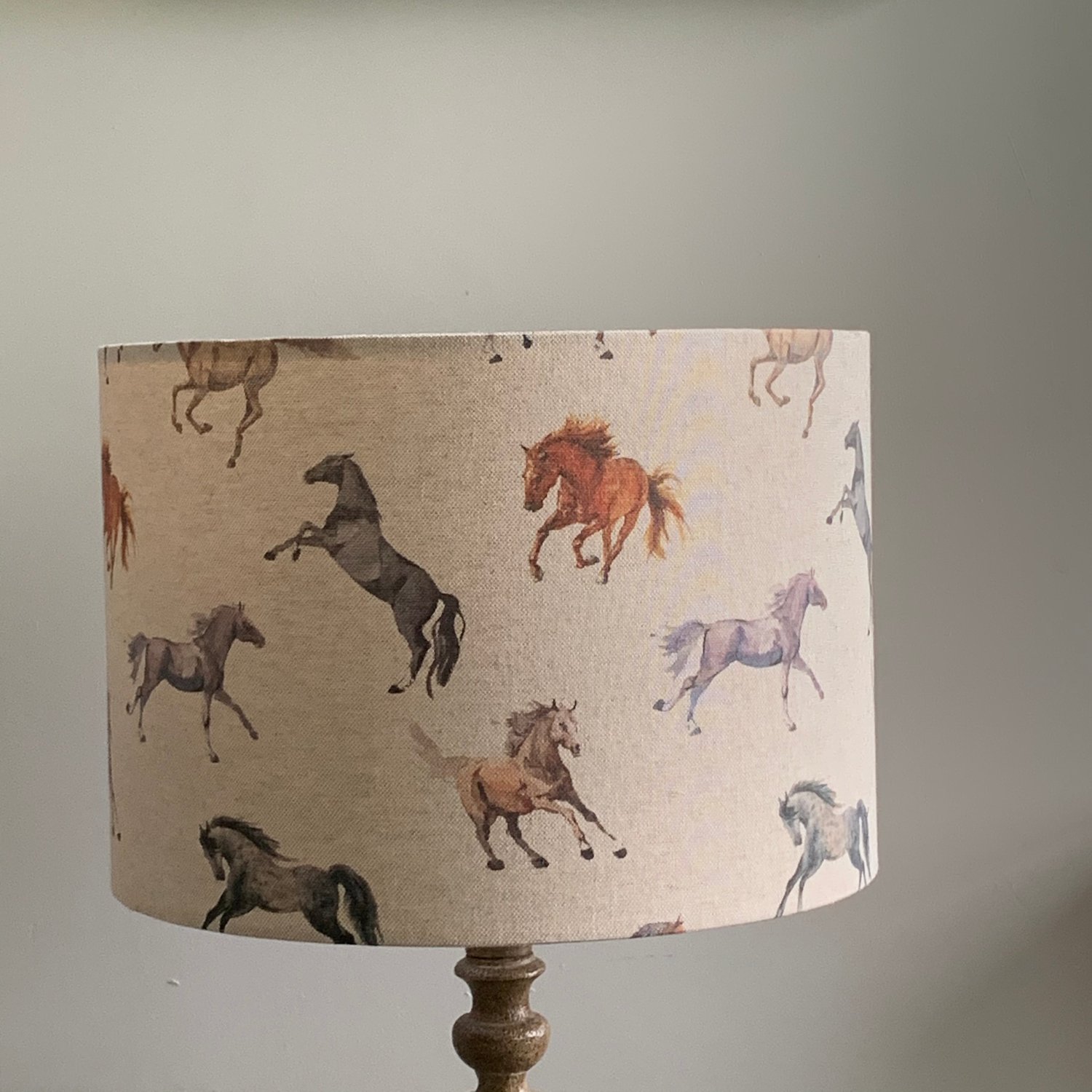Image of Horses Digital Linen Shade