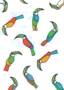 Image 4 of TUCANO FRESCO (Brazil) LINEN TEA TOWEL / LINEN WALL ART PRINT