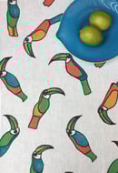 Image 1 of TUCANO FRESCO (Brazil) LINEN TEA TOWEL / LINEN WALL ART PRINT