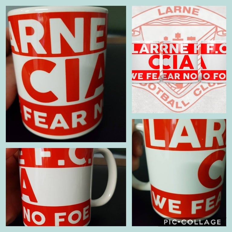 Larne, Football, Casuals, Ultras, Fully Wrapped Mugs. Unofficial.