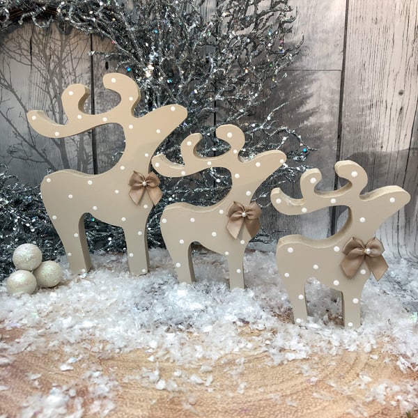 Image of Set of 3 Freestanding Reindeer