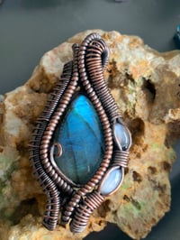 Image 1 of Labradorite with moonstone pendant 