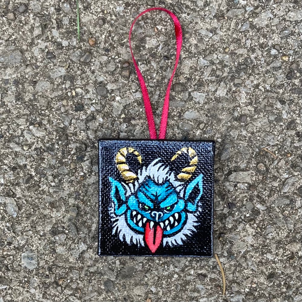 Image of Tiny Painting Ornament - Krampus 1