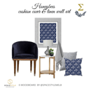 Image 3 of HONEYBEES SKURO BLE (Crete) CUSHION COVER