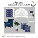 Image 4 of HONEYBEES SKURO BLE (Crete) LINEN TEA TOWEL / WALL ART PRINT