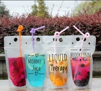 Sealable Drink Pouches with Straw
