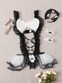 Maid Ruffle Lace Body Suit W/ Wristband