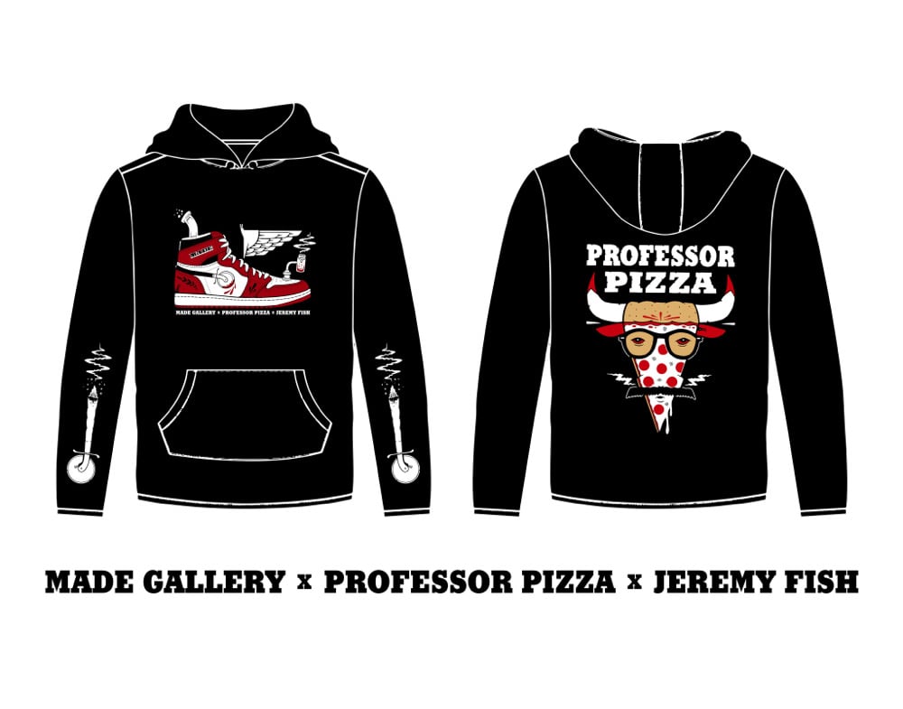 Image of Jeremy Fish Prof Pizza MADE Champion hoody