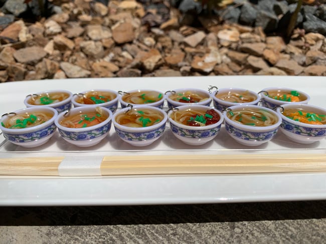 ramen bowl earrings