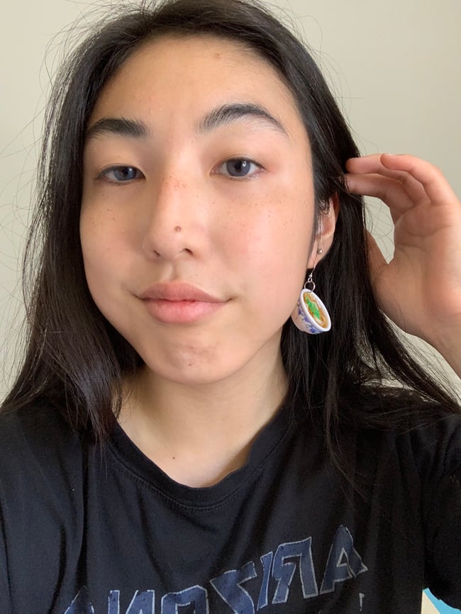 ramen bowl earrings