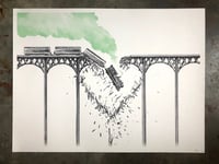 Image 1 of Train In Vain (white & green variant)