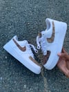 Brown Gucci denim Air Force one 