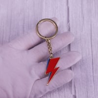 Image 5 of Lightning Bolt Keyring + Badge Set