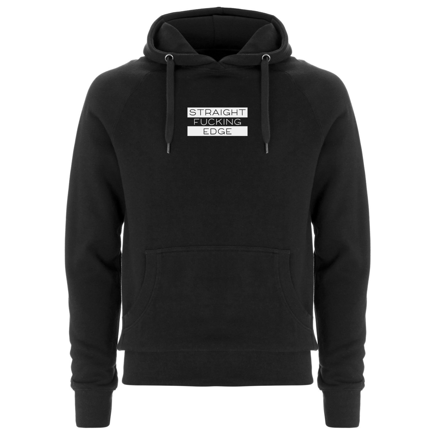 Image of "STRAIGHT FUCKING EDGE" | Hoodie | black | sxe | bio | organic | xvx | fairtrade |