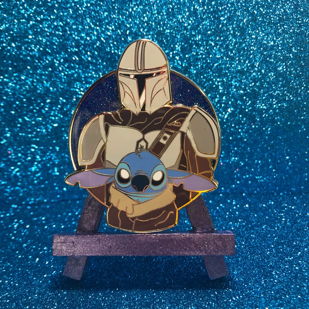 The Mandalorian & The Stitch Child Pin