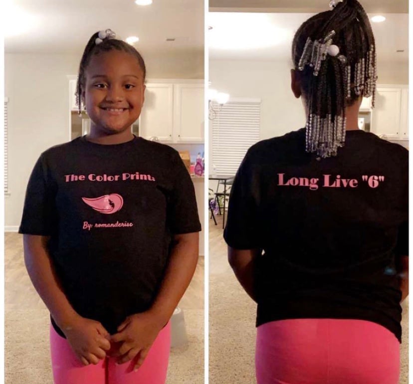 Image of Long Live 6 , speciality color print tee 💕🟢💛