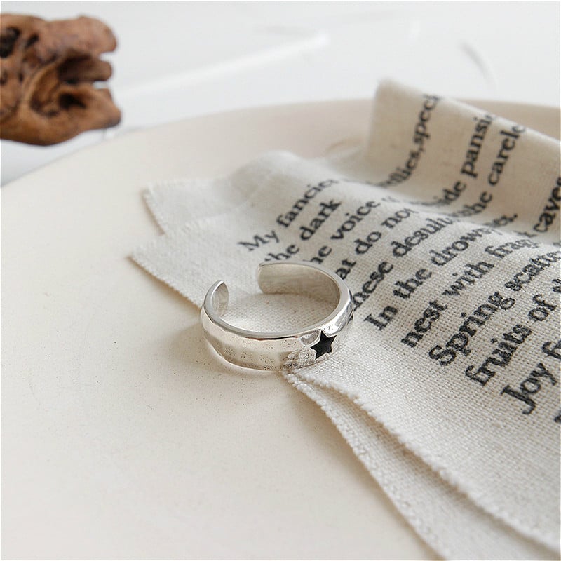 Blackstar Open Ring (925 Silver)