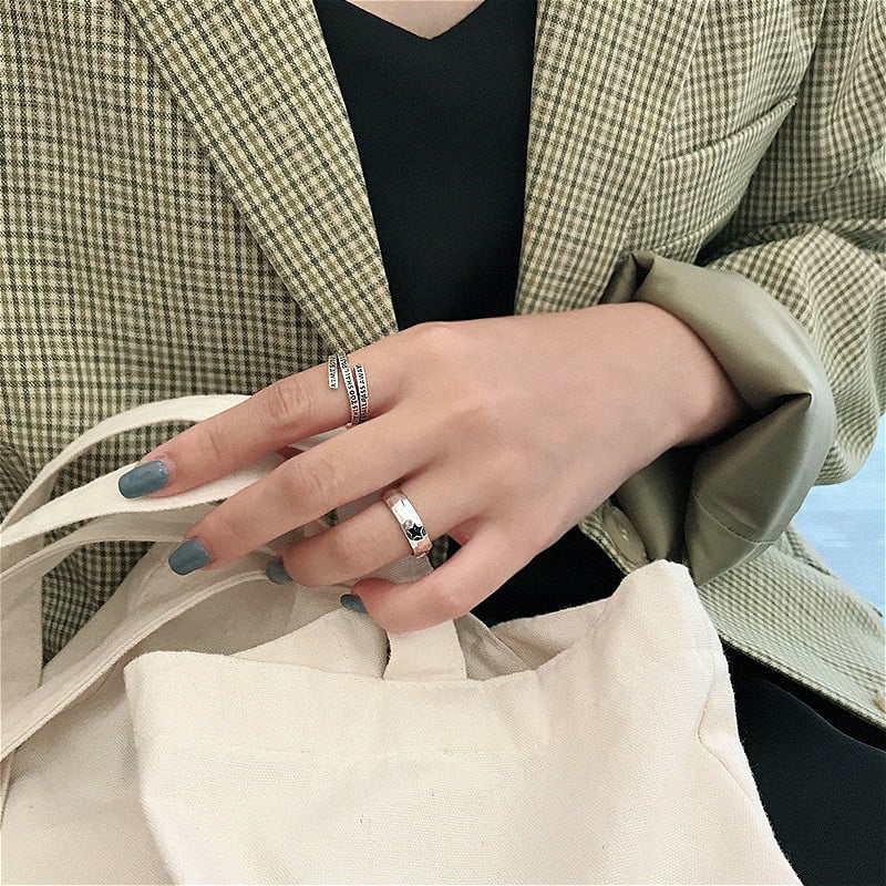 Blackstar Open Ring (925 Silver)
