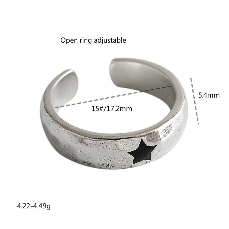 Blackstar Open Ring (925 Silver)