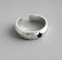 Image 4 of Blackstar Open Ring (925 Silver)