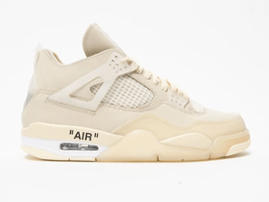 Image of Air Jordan IV (4) Retro x OFF--WHITE "Sail" WMNS