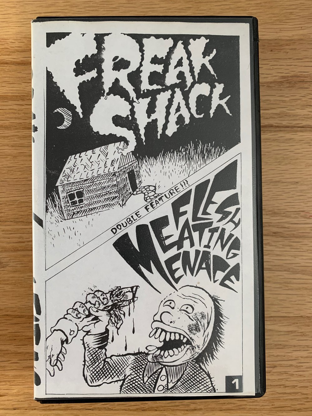 1994 FREAK SHACK and THE FLESH EATING MENACE Double Feature SOV Z- Grade Trash-Fest VHS