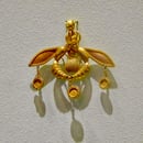 Image 4 of HONEYBEES FLOWER PODS (Crete) LINEN TEA TOWEL / WALL ART PRINT