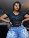 Black is Dope Ladies V-Neck T-Shirt - Been Tired Collection