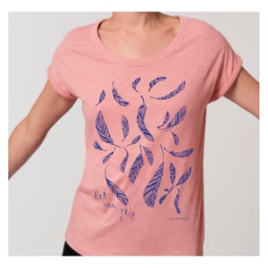 Image of T-shirt Femme Coton Bio *Feathers from the Sky*