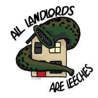 All Landlords Are Leeches Sticker