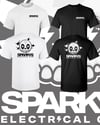 Sparkys Electrical Club Black or White T-Shirts.