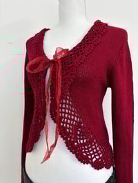 Image 2 of 00s Red cardigan // S