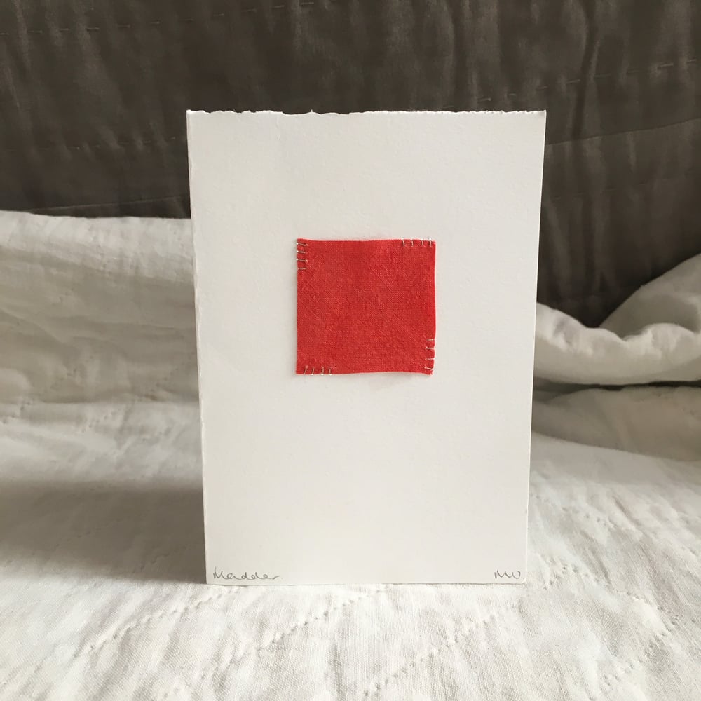 Image of Stitched greetings card - Madder