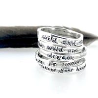 Image 3 of engraved sterling silver quote ring