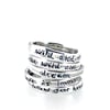 engraved sterling silver quote ring