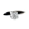 reserved for the fabulous N . a custom sterling silver engraved quote ring