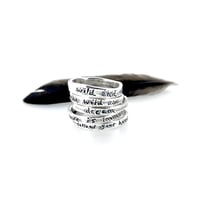Image 4 of engraved sterling silver quote ring