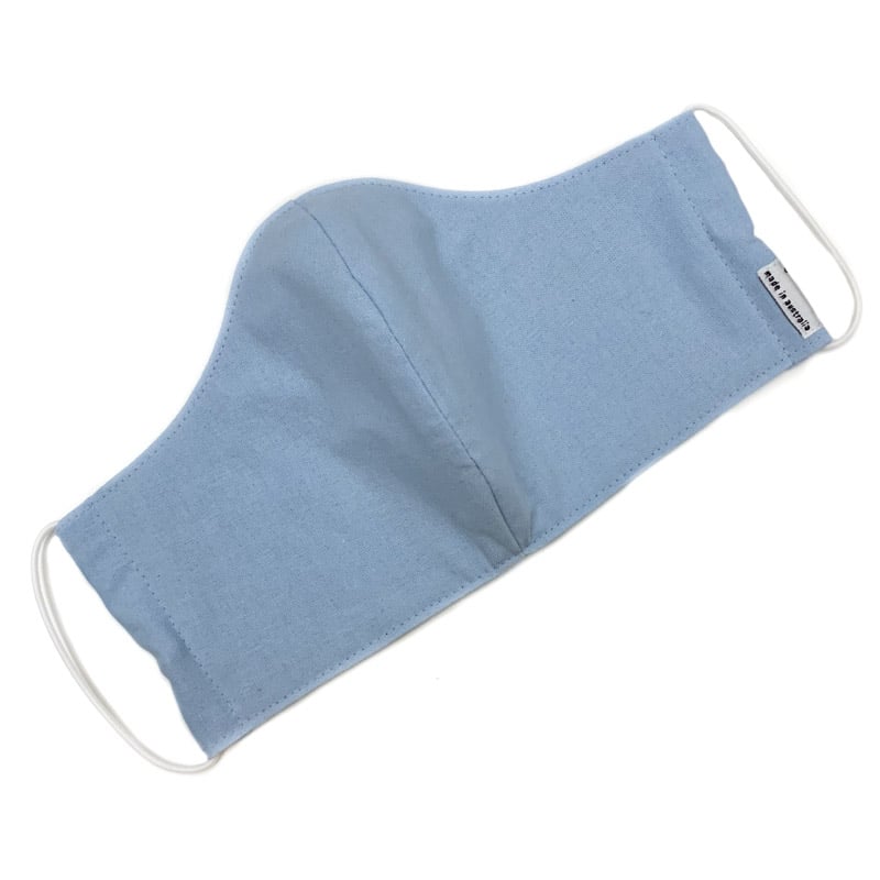 Image of Fabric Face Mask (Light Blue Cotton)