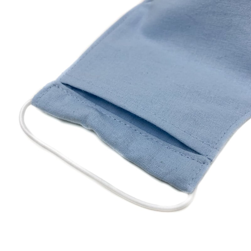 Fabric Face Mask (Light Blue Cotton) | Sew Make Create