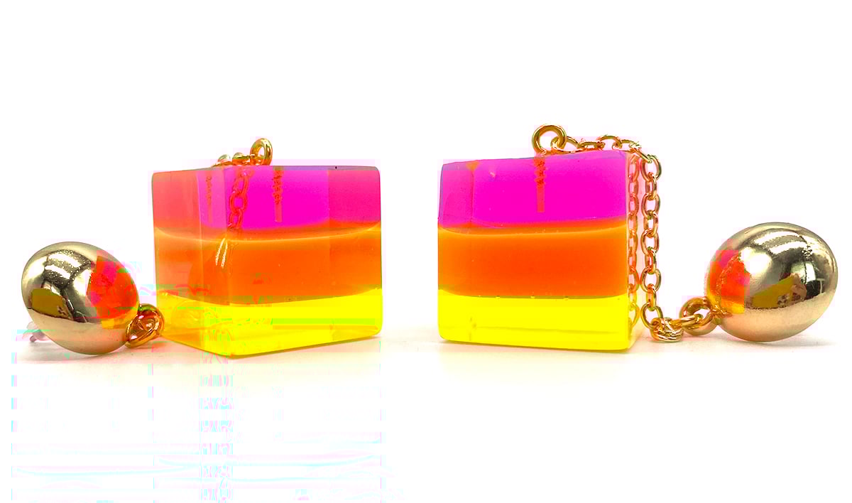 Image of Trio Mod Cube earrings