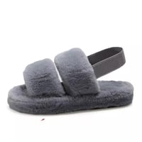 Fluffy Slides - Grey