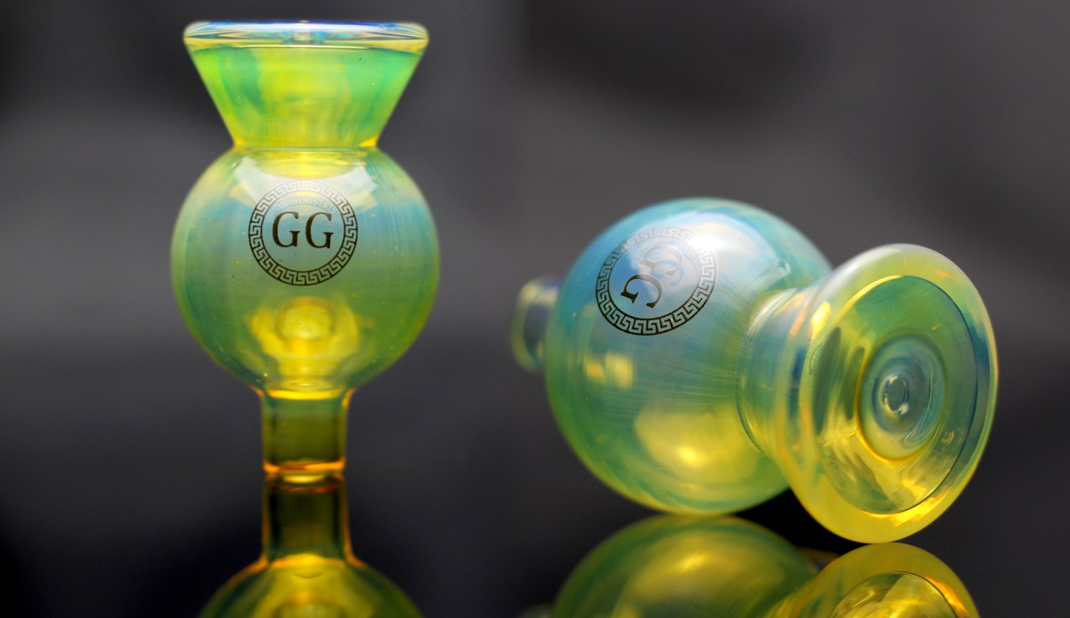 GG Silver Fume Bubble Cap | Greek Glass