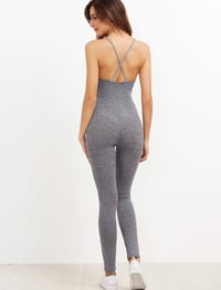Image 2 of Grey Ribbed Jumpsuit 