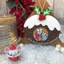 Image 1 of Christmas Pudding with cute mice