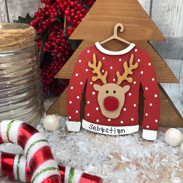 Image of Reindeer Christmas Jumper