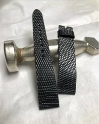 Image 2 of  Black Lizard extra flat watch strap - clean cut